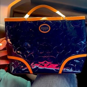 Very good condition navy blue coach bag